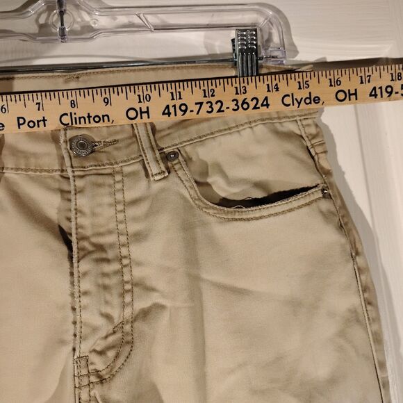 Levi's 513 jeans mens 30x30 beige khaki slim fit straight leg stretch Strauss - Picture 5 of 10